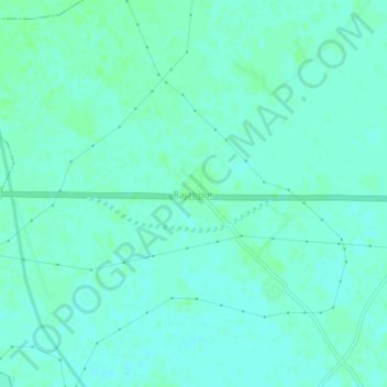 Mapa topográfico Rajabpur, altitud, relieve