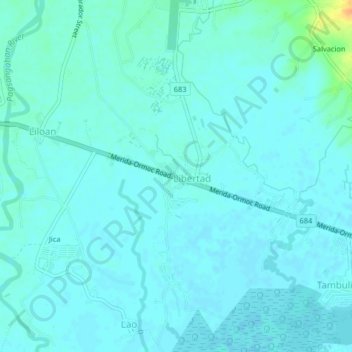 Mapa topográfico Seguinon, altitud, relieve