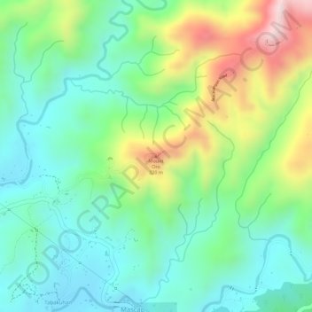 Mapa topográfico Mount Oro, altitud, relieve