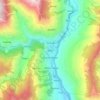 Mapa topográfico Kullu, altitud, relieve
