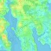 Mapa topográfico Kerroch, altitud, relieve