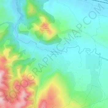 Mapa topográfico Morlaca, altitud, relieve