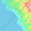 Mapa topográfico Punta Hermosa, altitud, relieve