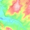 Mapa topográfico Conques, altitud, relieve