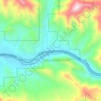 Mapa topográfico Chacra, altitud, relieve