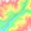 Mapa topográfico Cusicancha, altitud, relieve