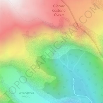 Mapa topográfico Garganta del Diablo, altitud, relieve