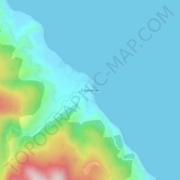 Mapa topográfico Catmonan, altitud, relieve