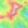 Mapa topográfico Pico do Calçado, altitud, relieve
