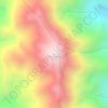 Mapa topográfico Cerro Banderas, altitud, relieve