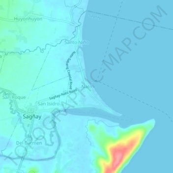 Mapa topográfico Nato, altitud, relieve