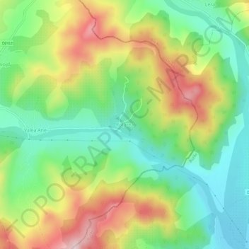 Mapa topográfico Rotarea, altitud, relieve