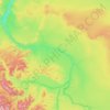 Mapa topográfico Northern Rockies, altitud, relieve