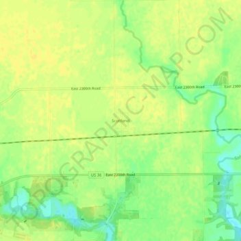Mapa topográfico Scottland, altitud, relieve