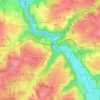 Mapa topográfico Busseau-sur-Creuse, altitud, relieve
