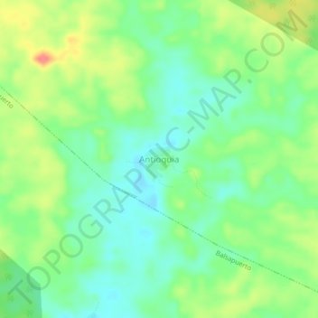 Mapa topográfico Antioquia, altitud, relieve