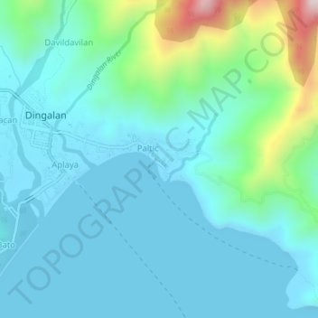 Mapa topográfico Paltic, altitud, relieve