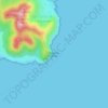 Mapa topográfico Cap d'es Pinar, altitud, relieve