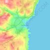 Mapa topográfico Stonehaven, altitud, relieve
