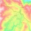 Mapa topográfico Paucara, altitud, relieve