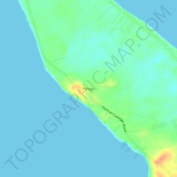 Mapa topográfico Pitugo, altitud, relieve