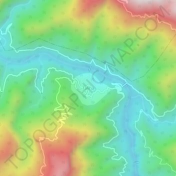 Mapa topográfico Taliha, altitud, relieve