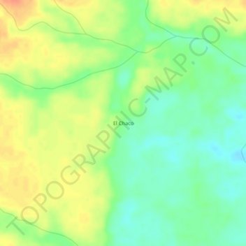 Mapa topográfico El Chaco, altitud, relieve