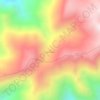 Mapa topográfico Loma Potosí, altitud, relieve