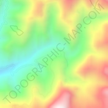 Mapa topográfico Monteloro, altitud, relieve