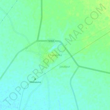 Mapa topográfico Chanasma, altitud, relieve