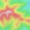 Mapa topográfico Peña Hierro, altitud, relieve