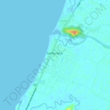 Mapa topográfico Centro, altitud, relieve