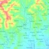 Mapa topográfico Leon, altitud, relieve