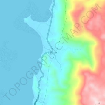 Mapa topográfico Linaon, altitud, relieve