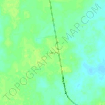 Mapa topográfico Biscayne, altitud, relieve