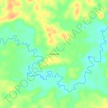 Mapa topográfico Riozinho, altitud, relieve