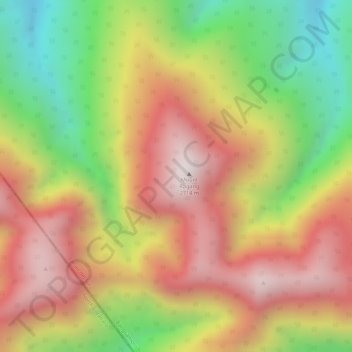 Mapa topográfico Mount Ragang, altitud, relieve
