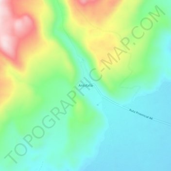 Mapa topográfico Antofalla, altitud, relieve
