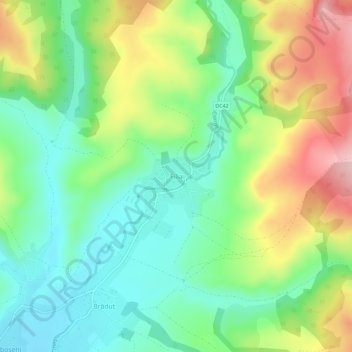 Mapa topográfico Filia, altitud, relieve