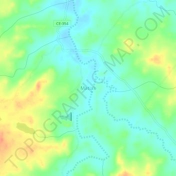 Mapa topográfico Matias, altitud, relieve