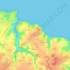 Mapa topográfico Kerzo, altitud, relieve