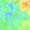 Mapa topográfico Les Genets, altitud, relieve