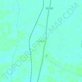 Mapa topográfico Shiulibari, altitud, relieve
