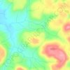 Mapa topográfico Coxilha Rica, altitud, relieve