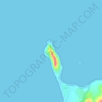 Mapa topográfico korlai, altitud, relieve