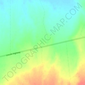 Mapa topográfico Great Basin, altitud, relieve