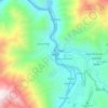 Mapa topográfico Kargil, altitud, relieve