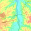 Mapa topográfico Aguaytía, altitud, relieve