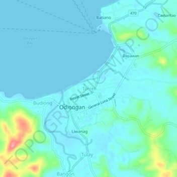 Mapa topográfico Torrel, altitud, relieve