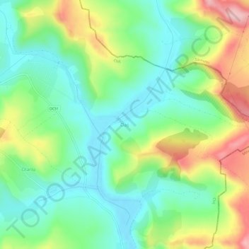 Mapa topográfico Oaș, altitud, relieve